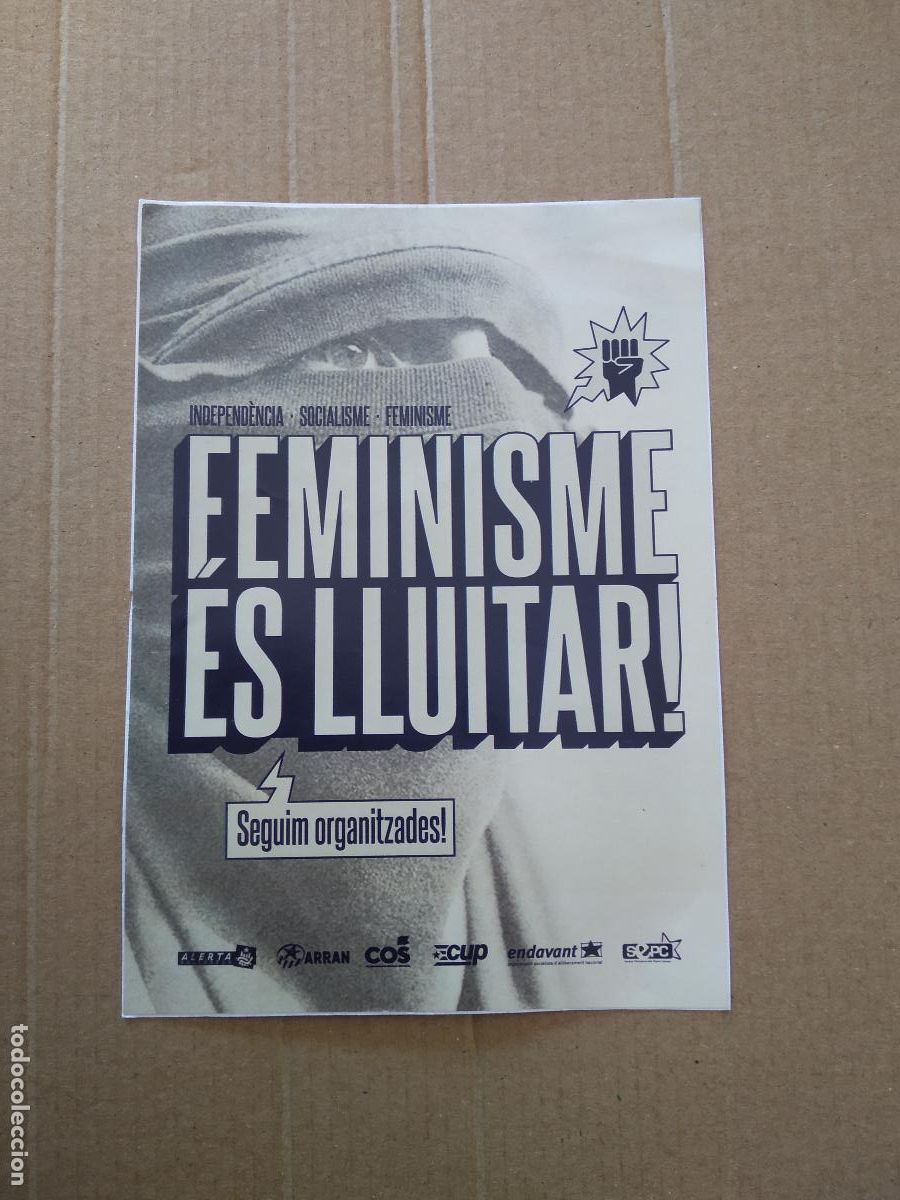 Coleccionismo: PEGATINA POLITICA FEMENISME ES LLUISTA SEGUIM ORGANITZADES CUP ARRAN ENDAVANT MIDE 10,8CM X 15,1CM