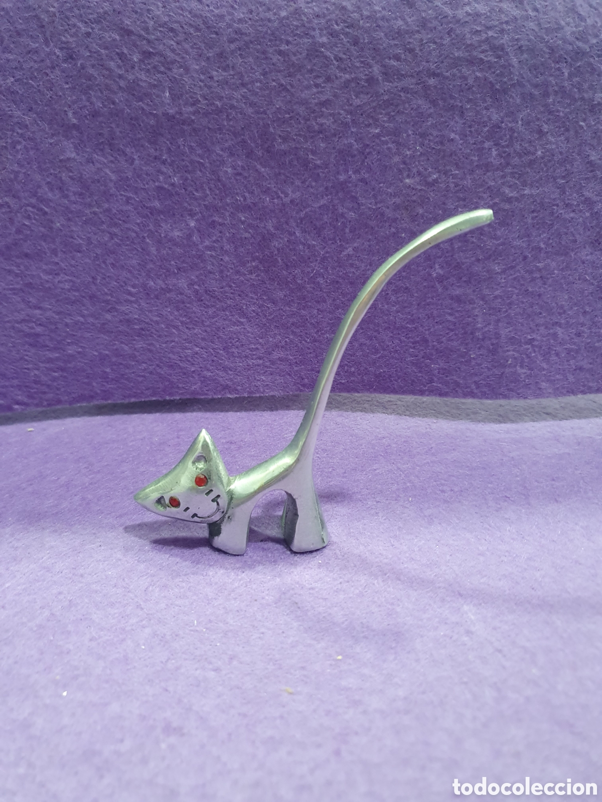 Collezionismo: Figura de metal gato. (L94)