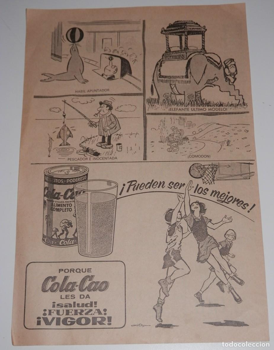 Coleccionismo: ANTIGUA PUBLICIDAD DE LA COLA-CAO DEL A&Ntilde;O 1958