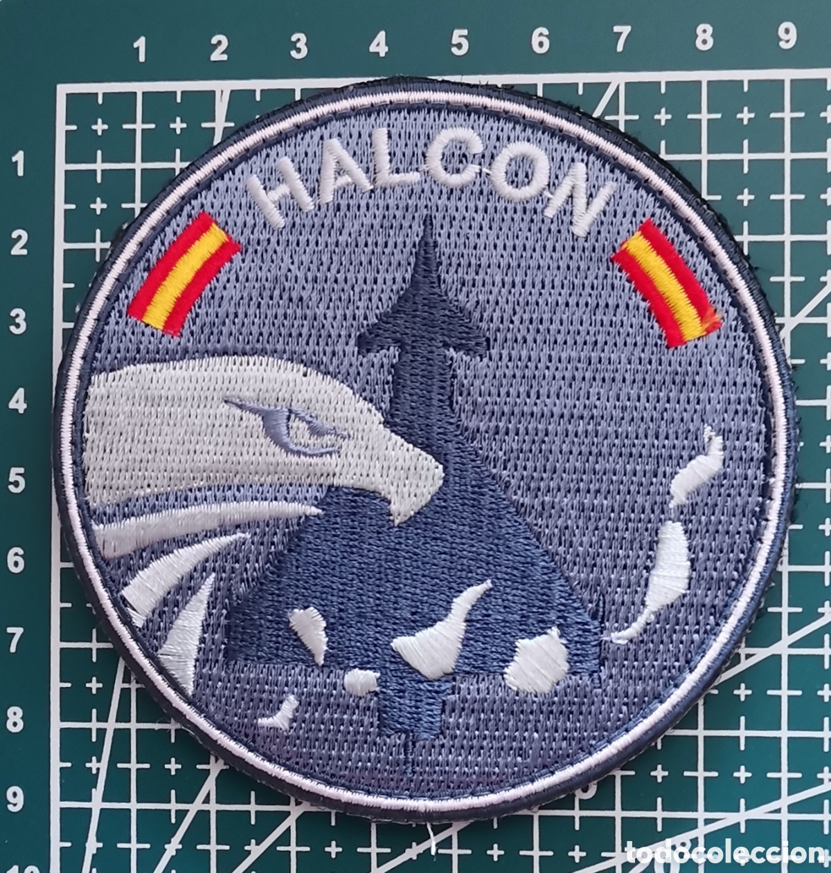 Coleccionismo: Parche bordado HALC&Oacute;N CANARIAS Ej&eacute;rcito del &Aacute;ire y del Espacio Espa&ntilde;a