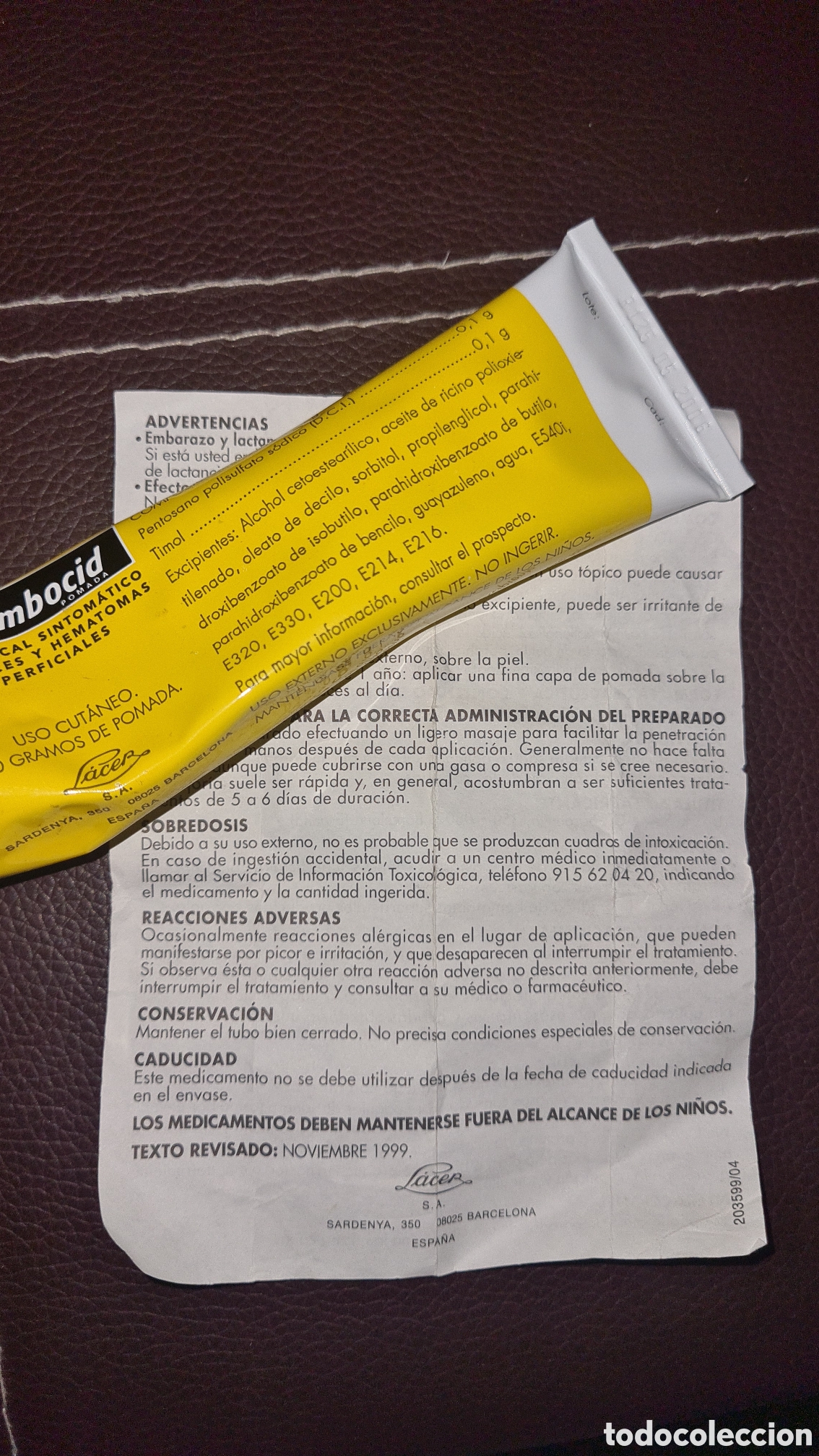 Coleccionismo: Antigua pomada Thrombocid Lacer. - Foto 7