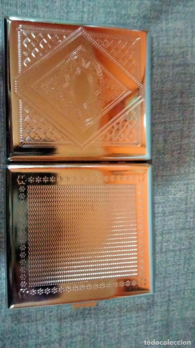 Coleccionismo: tabaquera de metal plateado - Foto 2