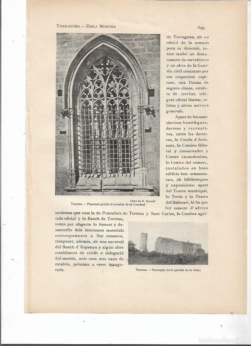 Sammelleidenschaft Papier: A&Ntilde;O 1913 RECORTE PRENSA TORTOSA IGLESIA PARROQUIA DE LA PARTIDA DE LA ALDEA