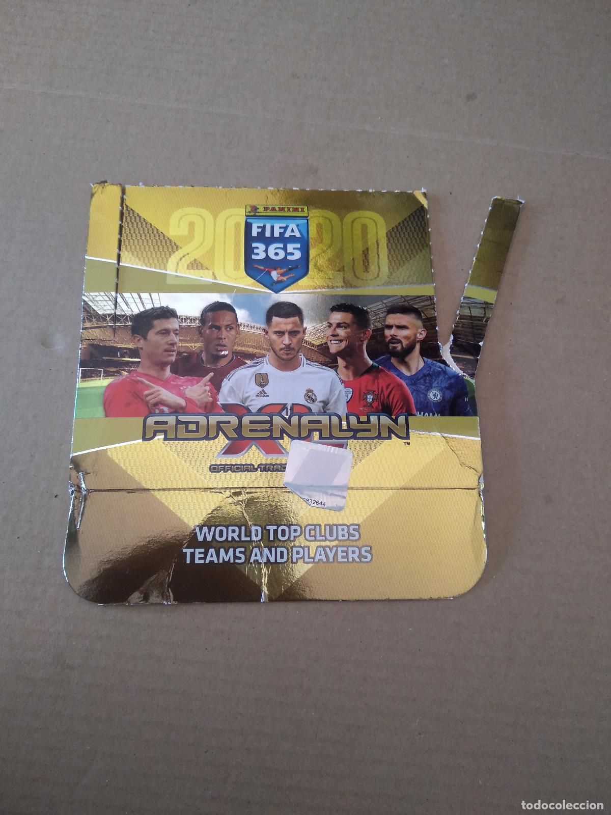Coleccionismo: TAPA CAJA CROMO PANINI ADRENALYN FIFA 365 2020 LEWANDOWSKI HAZARD CRISTIANO RONALDO GIROUD VAN DIJK