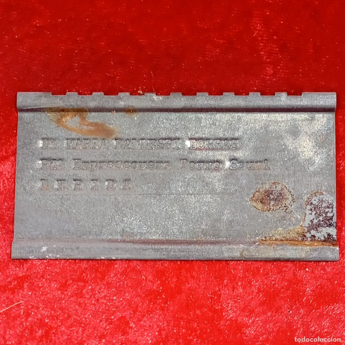 Sammeln: PLACA CON NOMBRE DE ESTABLECIMIENTO COMERCIAL - LERIDA - A&Ntilde;OS 50-60 - RARA / 181