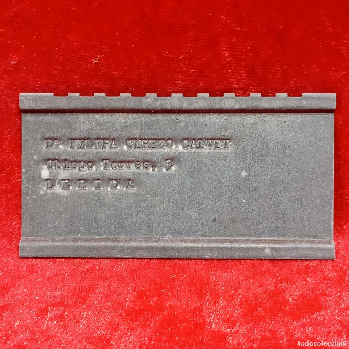 Sammeln: PLACA CON NOMBRE DE ESTABLECIMIENTO COMERCIAL - LERIDA - A&Ntilde;OS 50-60 - RARA / 199