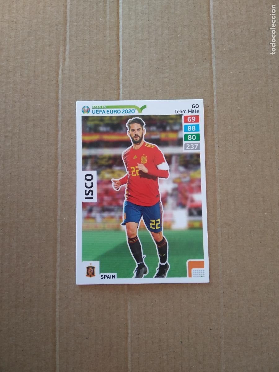 Coleccionismo: 60 ISCO ESPA&Ntilde;A CROMO TARJETA FUTBOL ROAD EURO 2020 ADRENALYN PANINI EUROCOPA