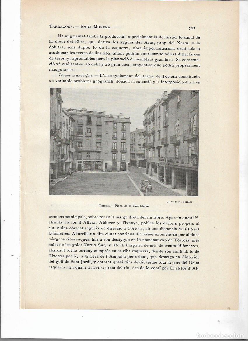 Colecionismo: A&Ntilde;O 1913 RECORTE PRENSA TORTOSA PLA&Ccedil;A DE LA CONSTITUCIO PLAZA DE LA CONSTITUCION