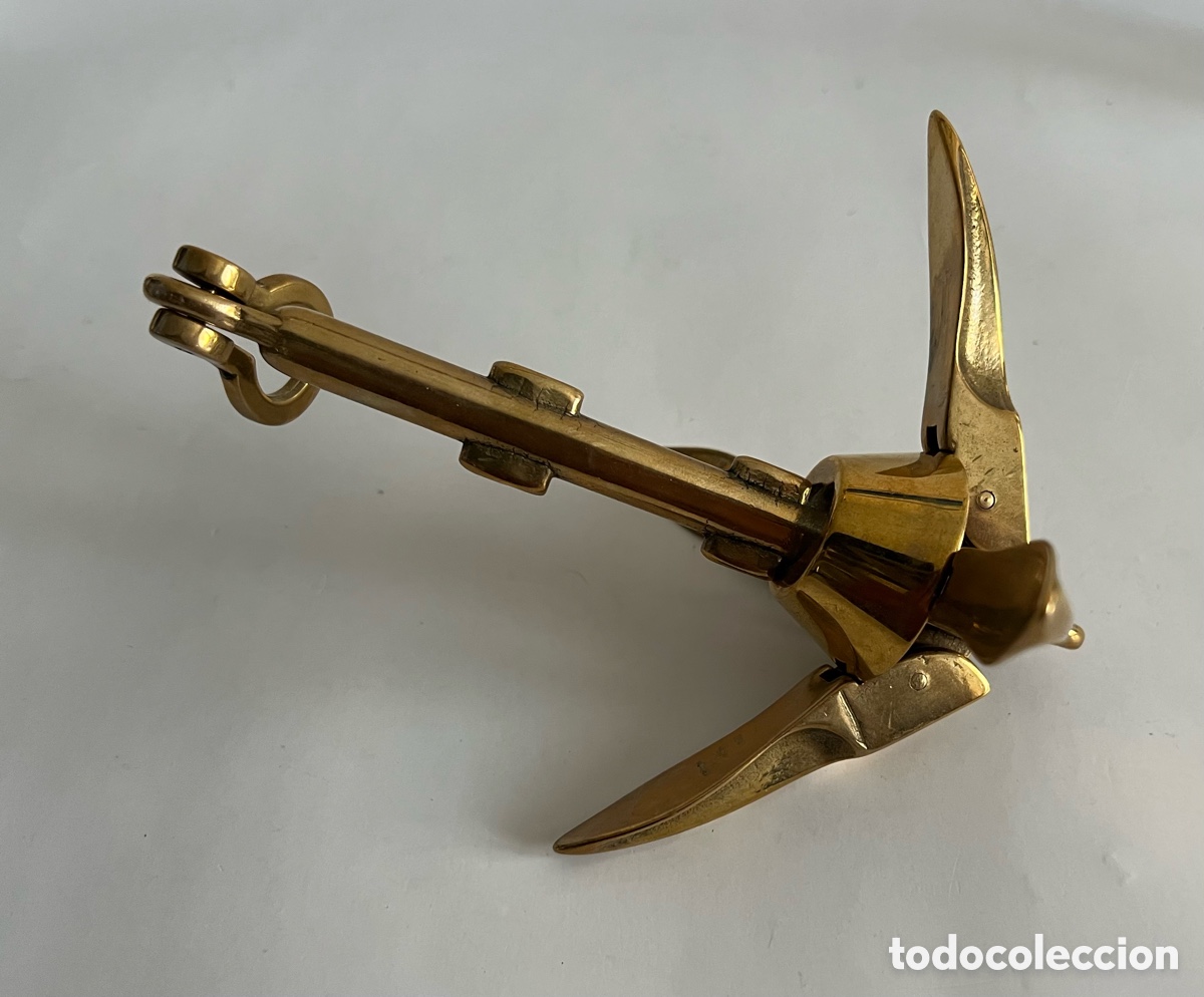 Coleccionismo: Ancla y l&aacute;mpara minero Lat&oacute;n - Foto 2
