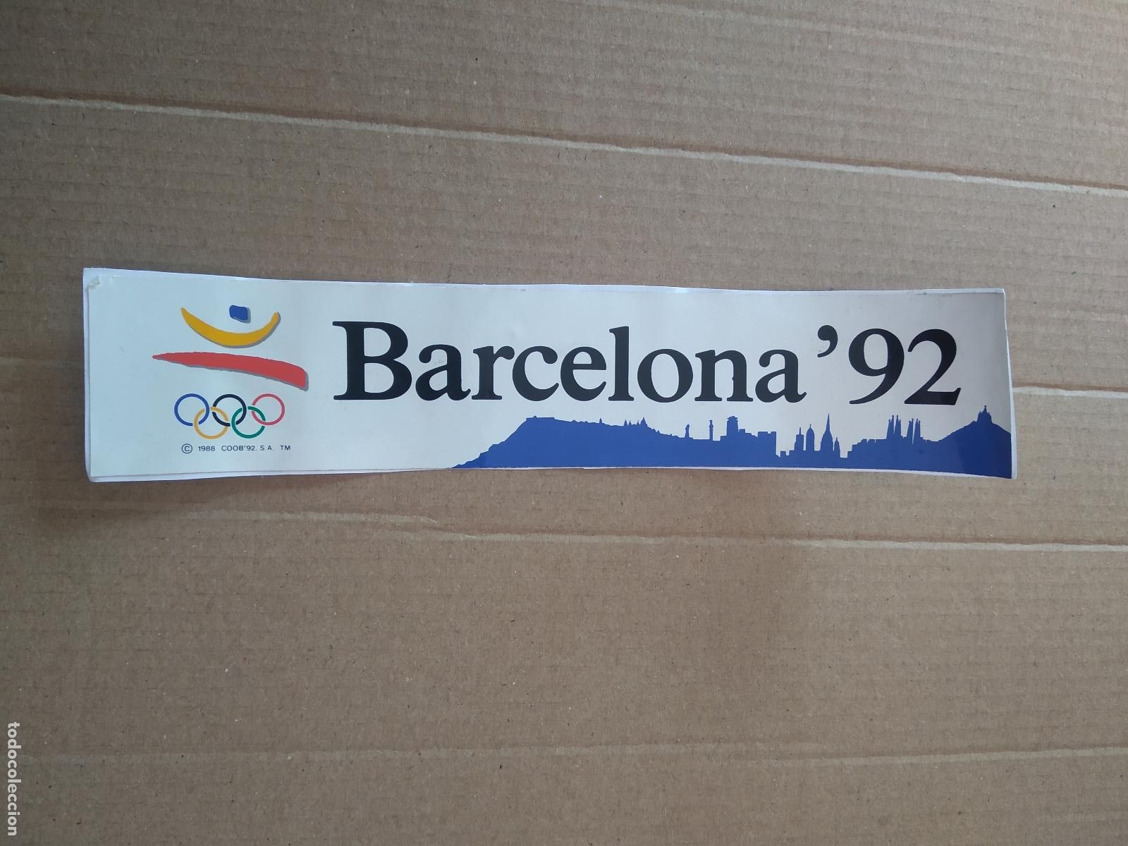 Coleccionismo: PEGATINA JJOO BARCELONA'92 JUEGOS OLIMPICOS 1992 MIDE 3,7CM X 17,8CM