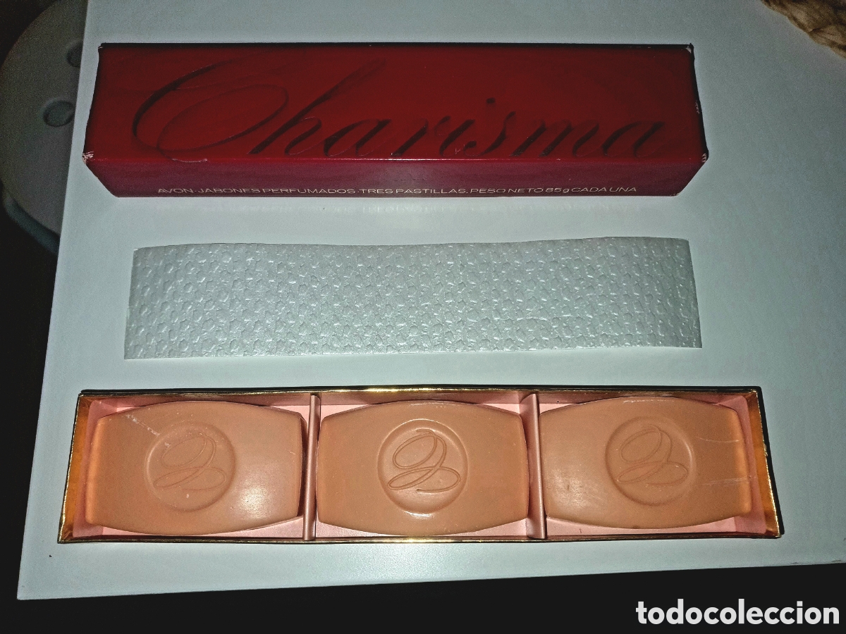 Coleccionismo: cajita tres pastillas de jabon perfumado de avon