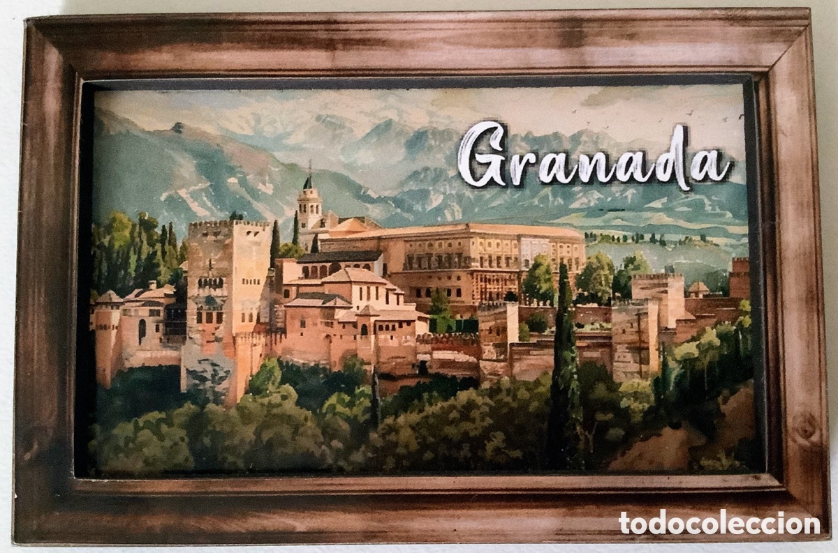 Coleccionismo: Im&aacute;n nevera cuadrito de Granada - Foto 1