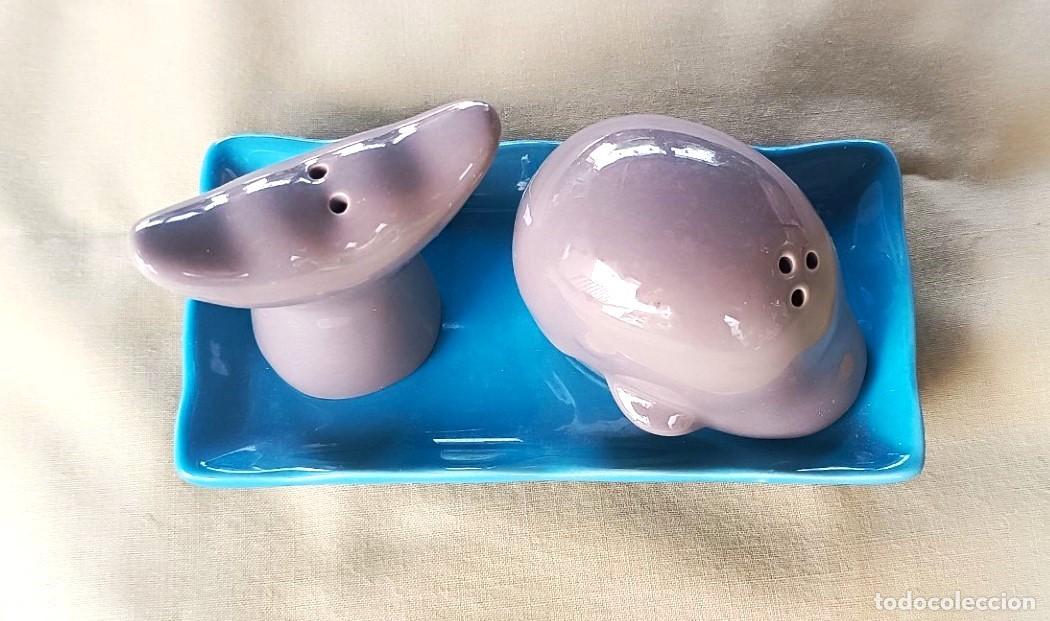 Coleccionismo: SALERO Y PIMENTERO DE DISE&Ntilde;O. ASPECTO DE BALLENA.