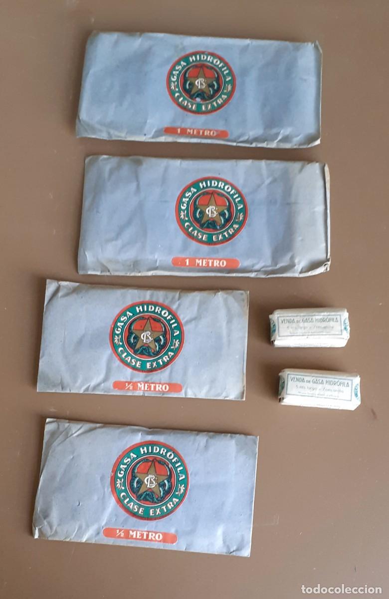 Colecionismo: LOTE GASAS - VENDAS --- GASAS HIDR&Oacute;FILA &ndash; CLASE EXTRA- VENDAS DE GASA HIDR&Oacute;FILA