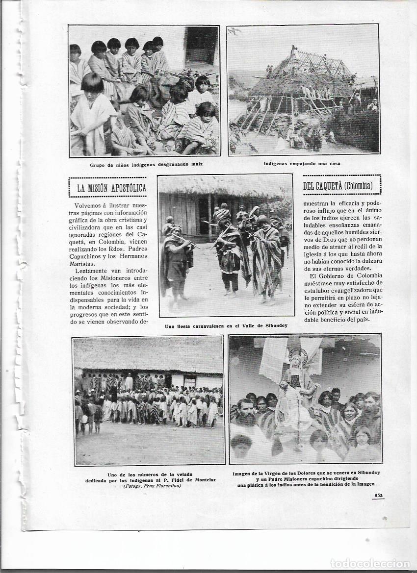 Coleccionismo: A&Ntilde;O 1911 RECORTE PRENSA MISIONES MISION APOSTOLICA DEL CAQUETA SIBUNDOY INDIGENAS VIRGEN DOLORES