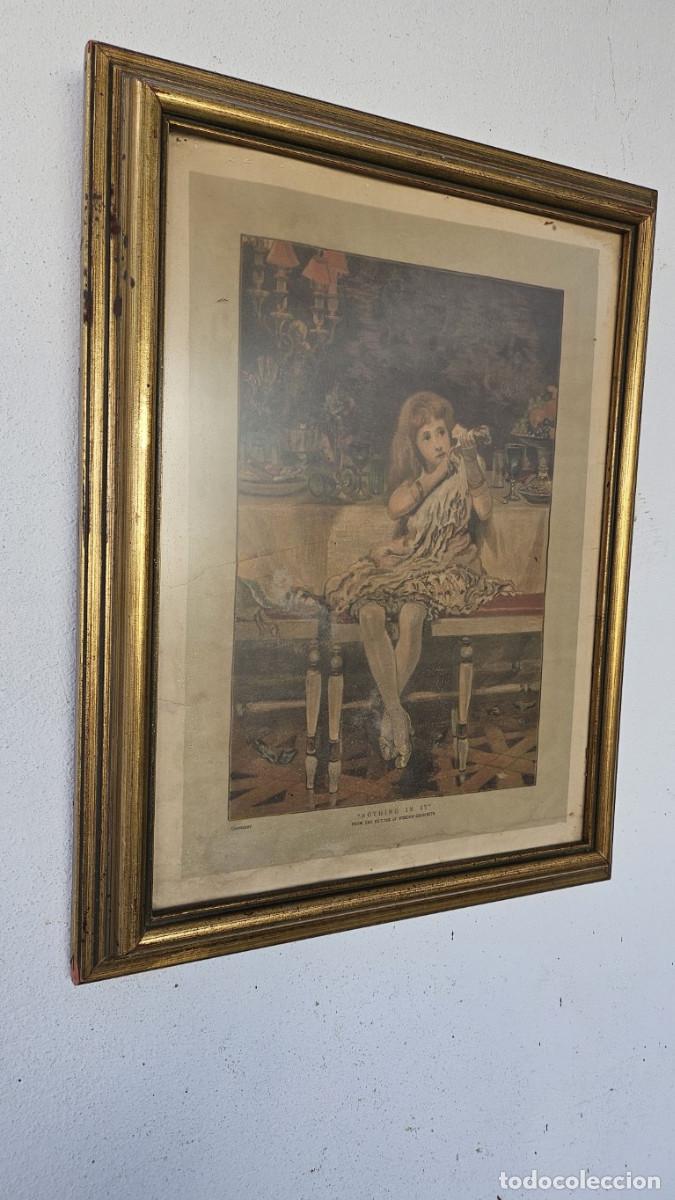 Coleccionismo: lamina antigua enmarcada - Foto 1