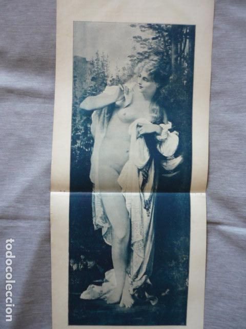 Coleccionismo: BA&Ntilde;ISTA ANTIGUA LAMINA EROTICA EROTISMO DESNUDO SIGLO XIX 68 X 26 CM