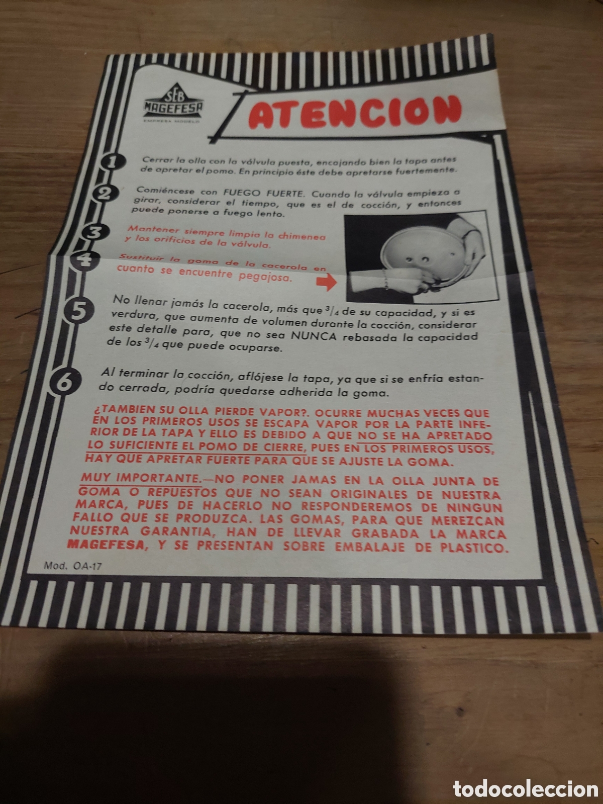 Sammelleidenschaft Papier: Magefesa atenci&oacute;n manejo