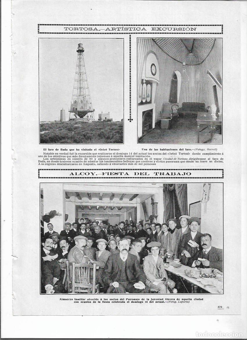 Coleccionismo: A&Ntilde;O 1911 RECORTE PRENSA TORTOSA VISITA DEL ORFEO TORTOSI AL FARO DE BUDA HABITACION DEL FARO