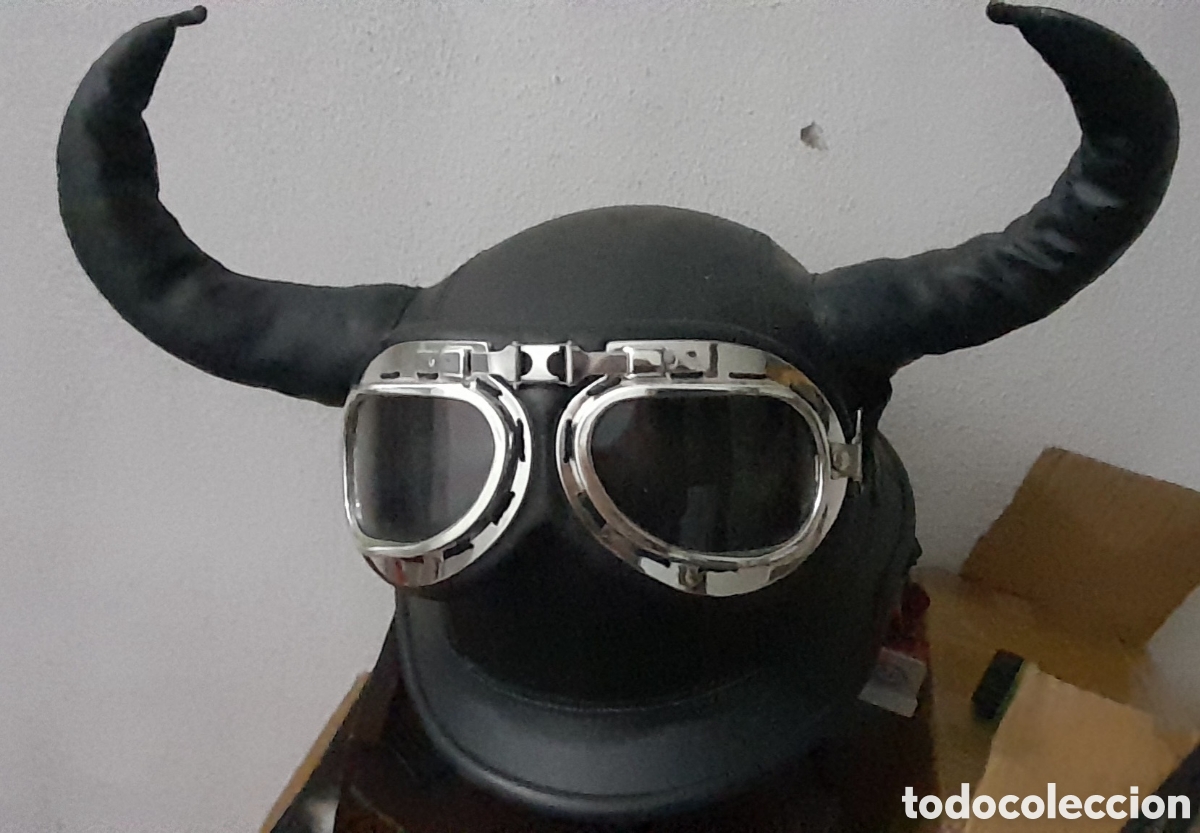Coleccionismo: Casco motorista con gafas - Foto 2