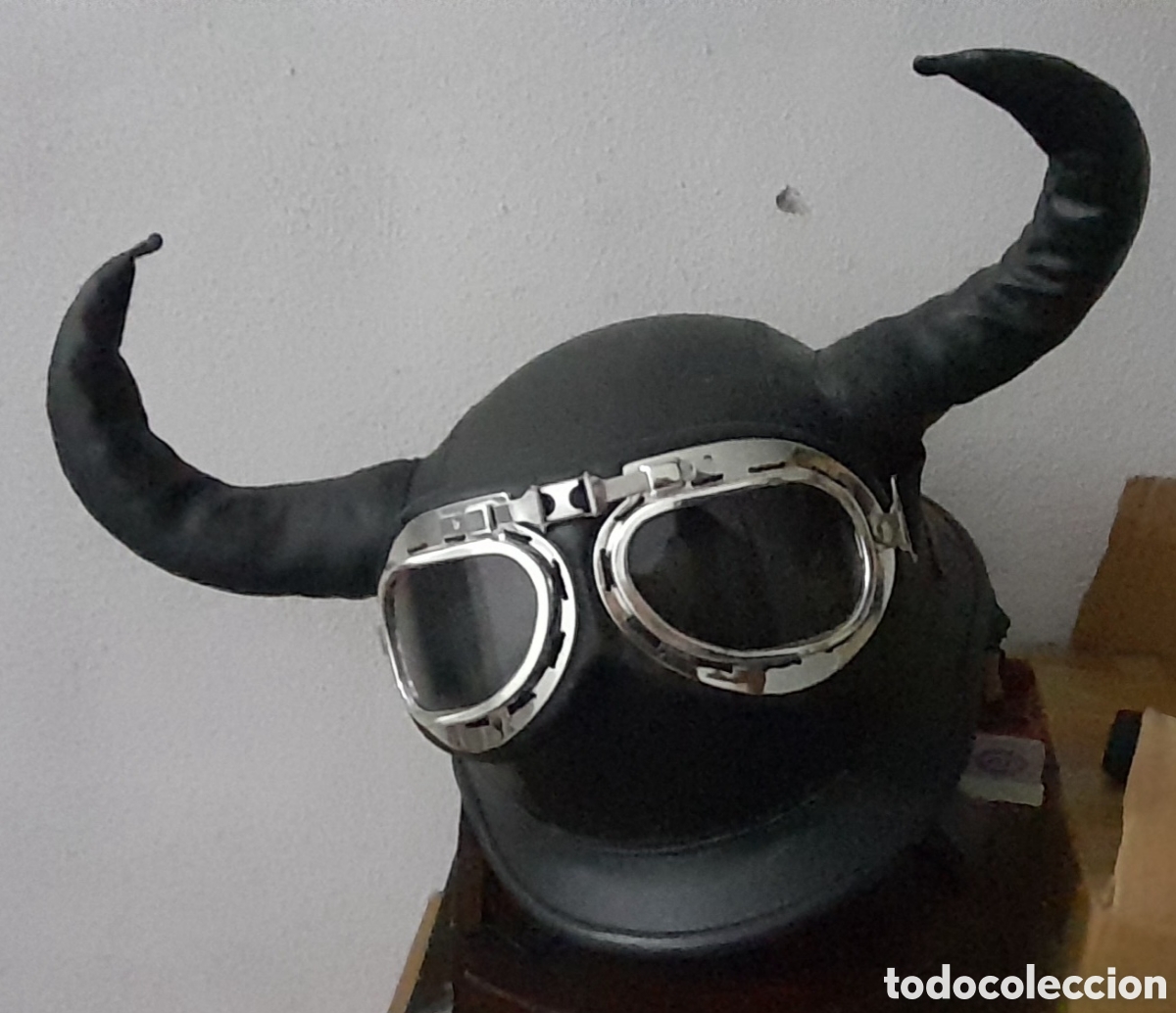 Coleccionismo: Casco motorista con gafas - Foto 3