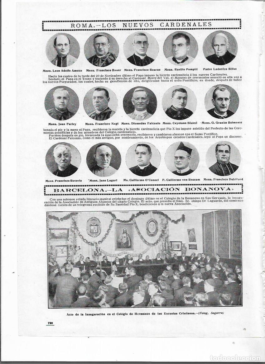 Colecionismo: A&Ntilde;O 1911 RECORTE PRENSA BARCELONA INAUGURACION ASOCIACION ANTIGUOS ALUMNOS COLEGIO DE LA BONANOVA