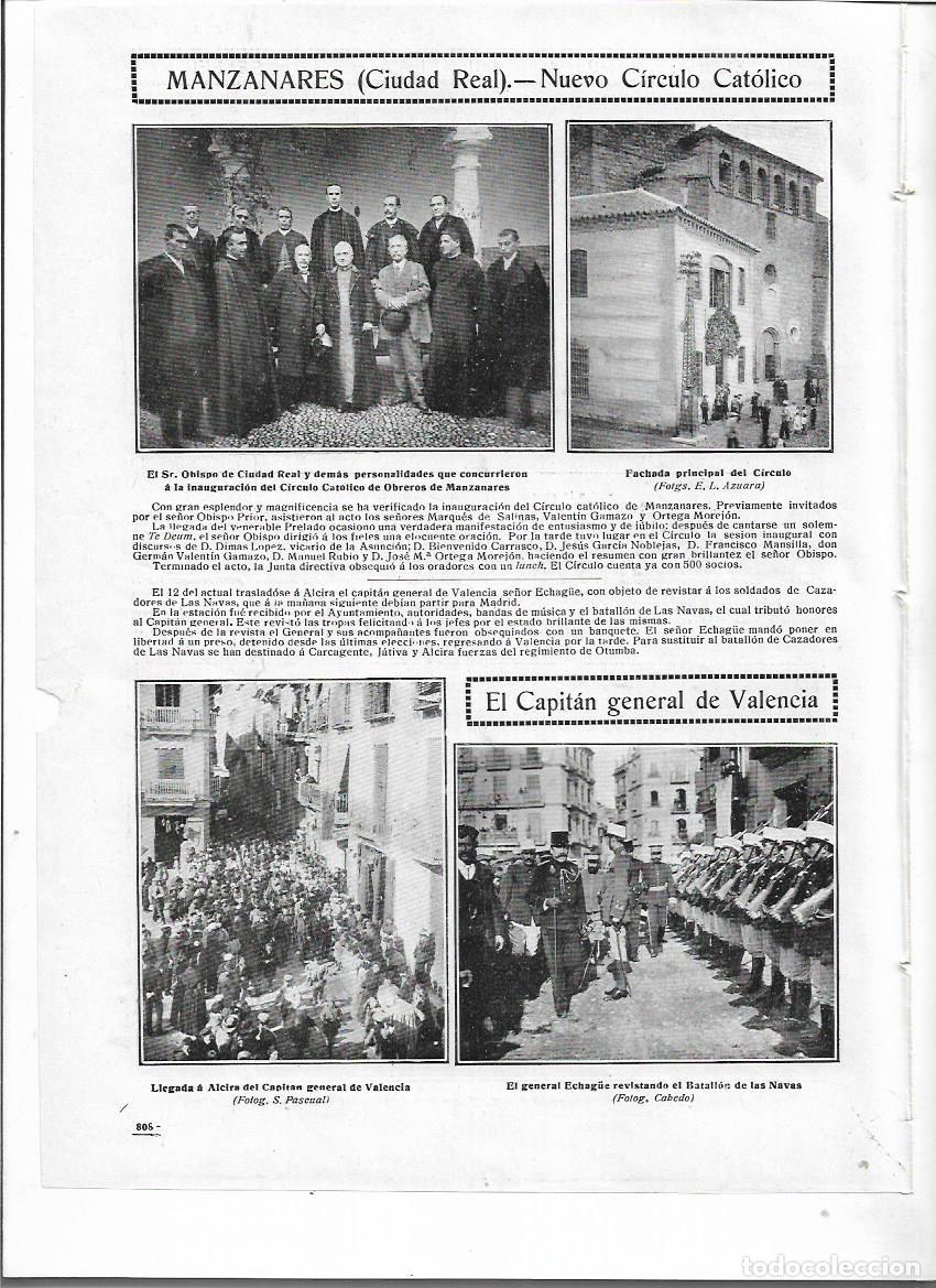 Collezionismo: A&Ntilde;O 1911 RECORTE PRENSA MANZANARES CIUDAD REAL INAUGURACION CIRCULO CATOLICO OBREROS
