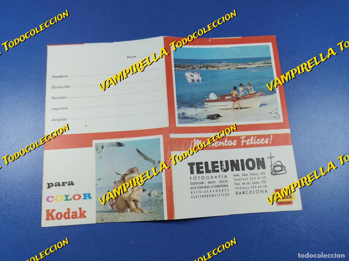 Sammelleidenschaft Papier: ANTIGUO SOBRE CARTERA PARA FOTOS Y NEGATIVOS KODAK-MOMENTOS FELEICES TELEUNION BARCELONA