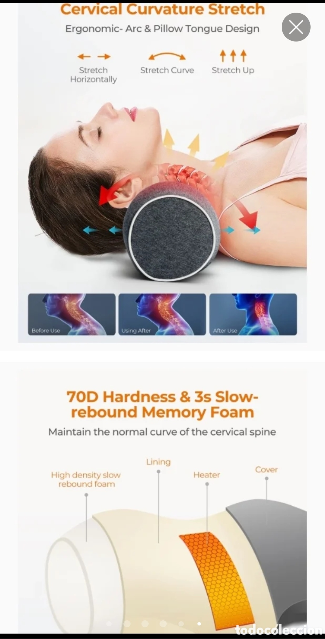 Coleccionismo: Almohada cervical NIMOOD Neck Cloud - Foto 9