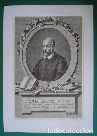 Collectionnisme: RETRATO DE ANDR&Eacute;S PALADIO. Dib. Jos&eacute; L&oacute;pez Engu&iacute;danos. Grab. Tom&aacute;s L&oacute;pez Engu&iacute;danos