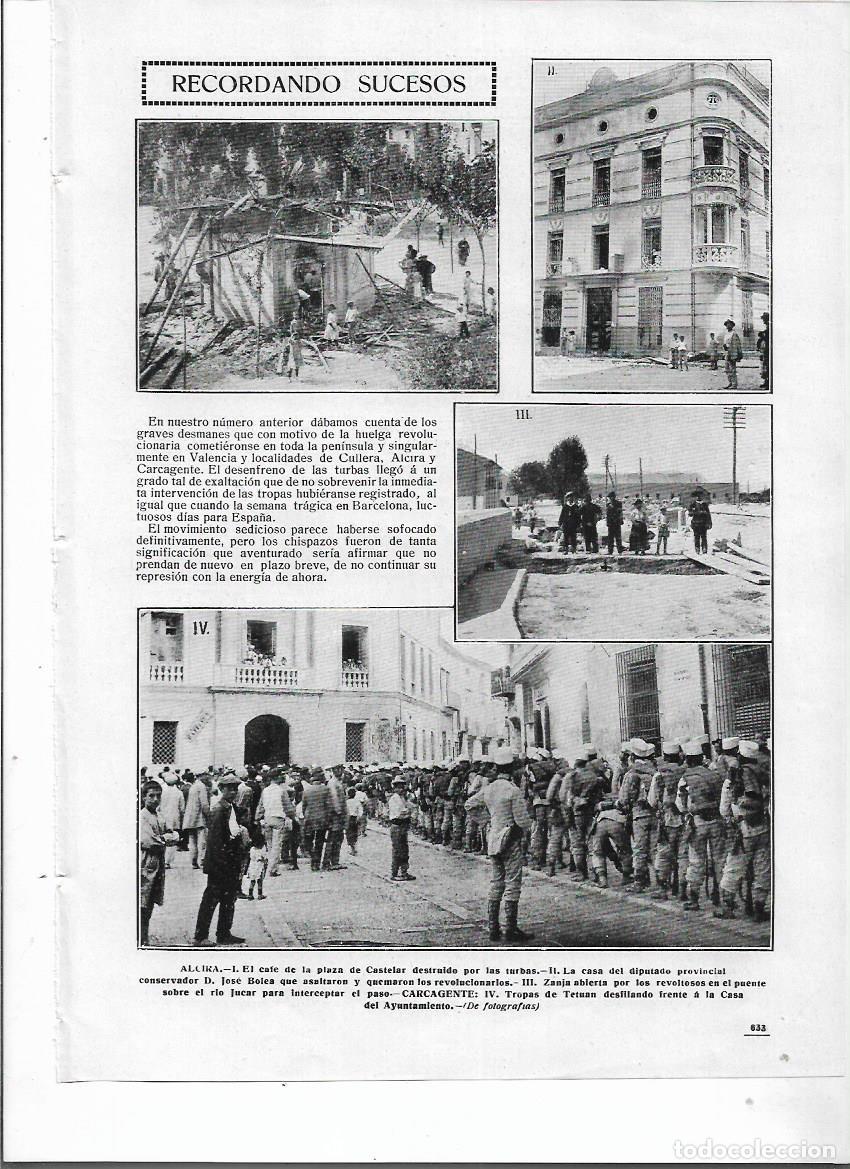 Sammelleidenschaft Papier: A&Ntilde;O 1911 RECORTE PRENSA ALCIRA CARCAGENTE HUELGA REVOLUCIONARIA PLAZA CASTELAR CASA JOSE BOLEA
