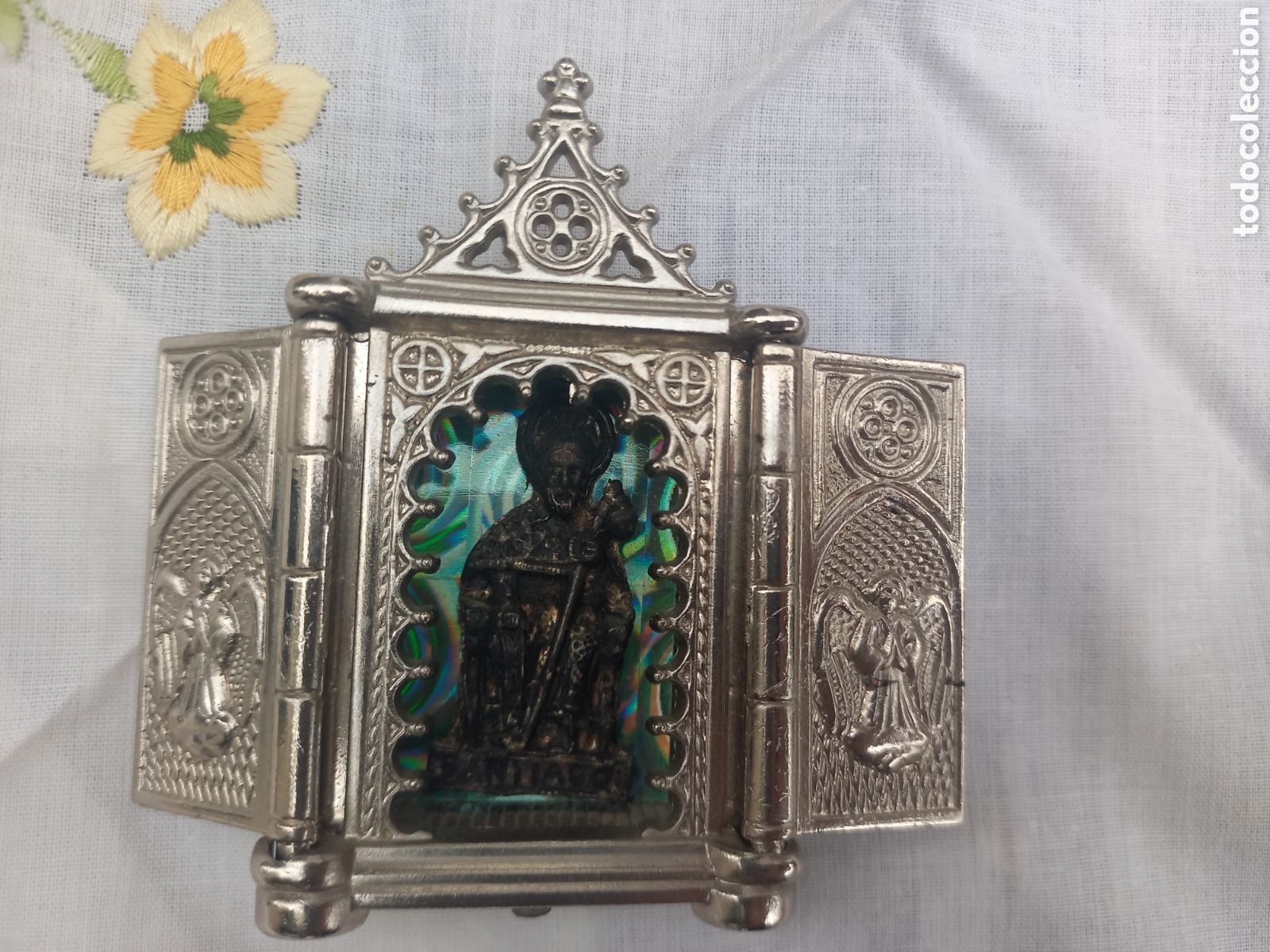 Collezionismo: Capilla Santiago Apostol, para mesilla o retablo metal