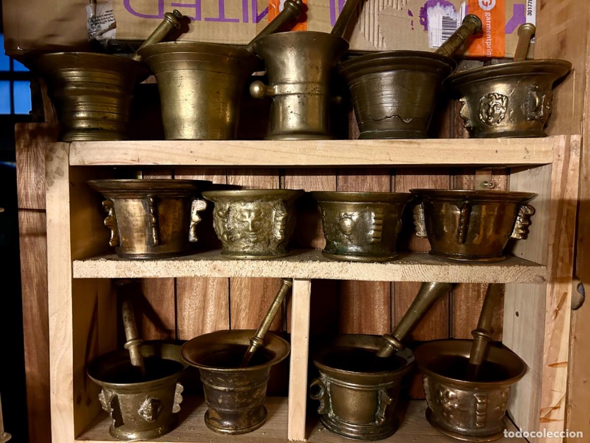 Coleccionismo: Lote de 29 mortero almirez en bronce. - Foto 2