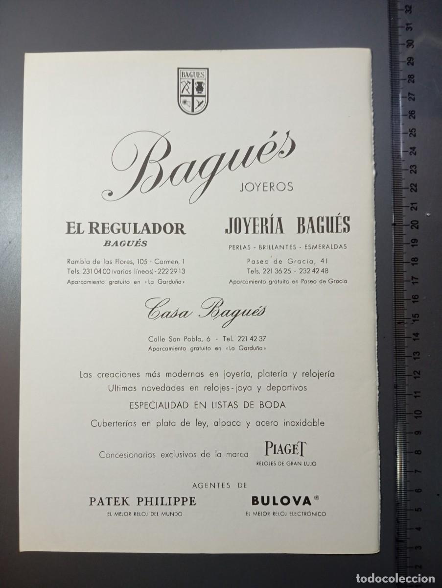 Coleccionismo: ⚜️ A&ntilde;os 70. Publicidad Joyer&iacute;a Bagu&eacute;s Barcelona. Recorte