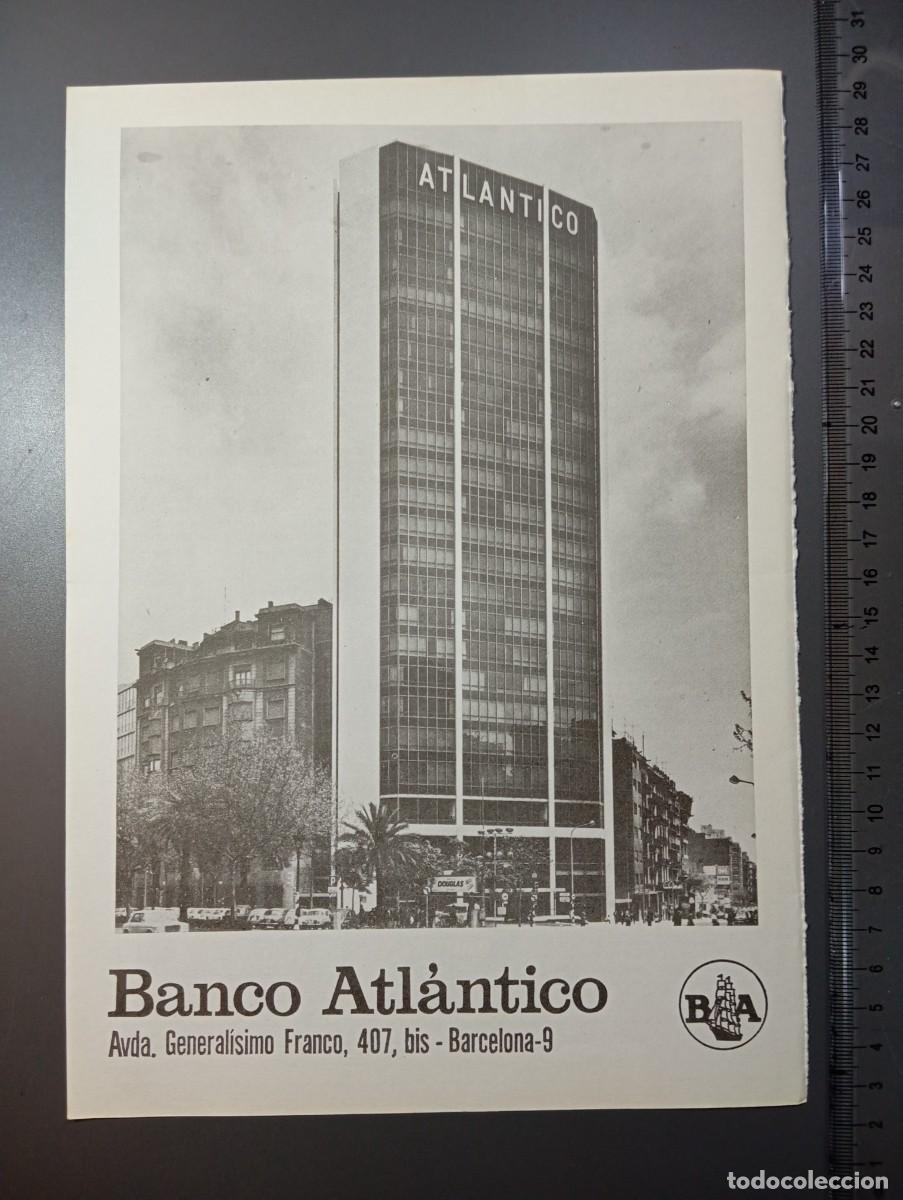 Coleccionismo: ⚜️ A&ntilde;os 70. Publicidad Banco Atl&aacute;ntico Barcelona. Recorte