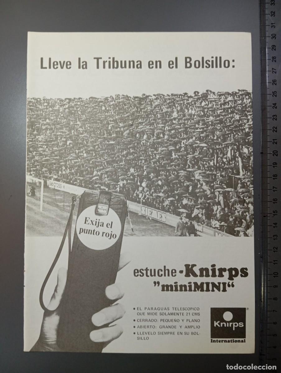 Coleccionismo: ⚜️ A&ntilde;os 70. Publicidad KNIRPS, paraguas telesc&oacute;pico. Recorte