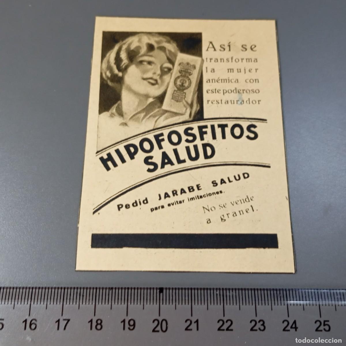 Coleccionismo: ⚜️ A&ntilde;os 20. HIPOFOSFITOS SALUD. Publicidad. Recorte