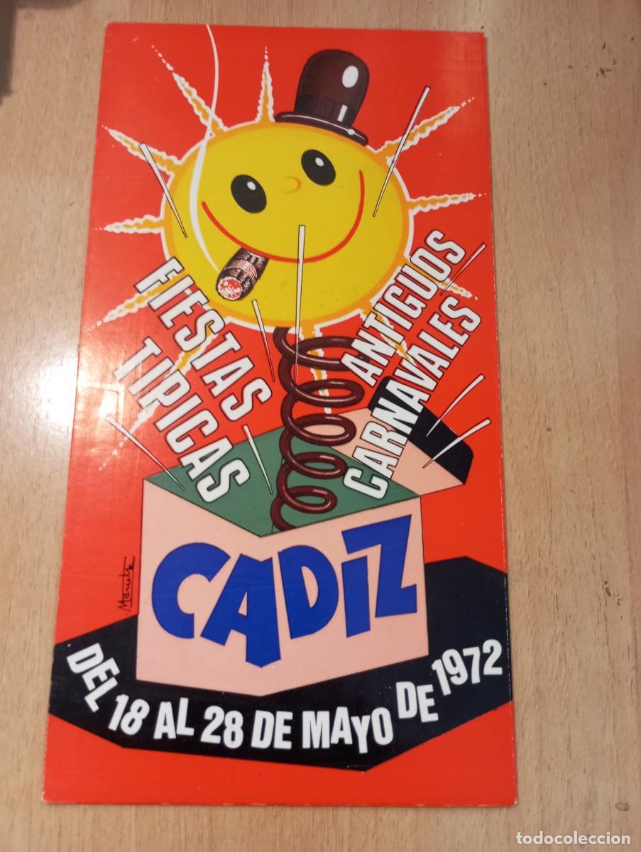 Coleccionismo: Carnaval de C&aacute;diz programa extensible fotos En el interiorde 1972