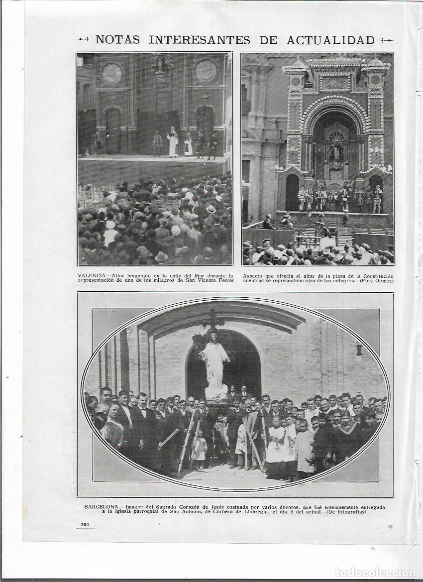 Coleccionismo: 1915 RECORTE PRENSA CORBERA DE LLOBREGAT IMAGEN SAGRADO CORAZON DE JESUS IGLESIA SAN ANTONIO
