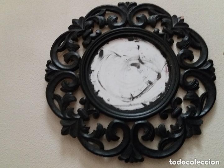 Collezionismo: marco redondo de madera, ideal para oleo o fotografia, atiendo dudas