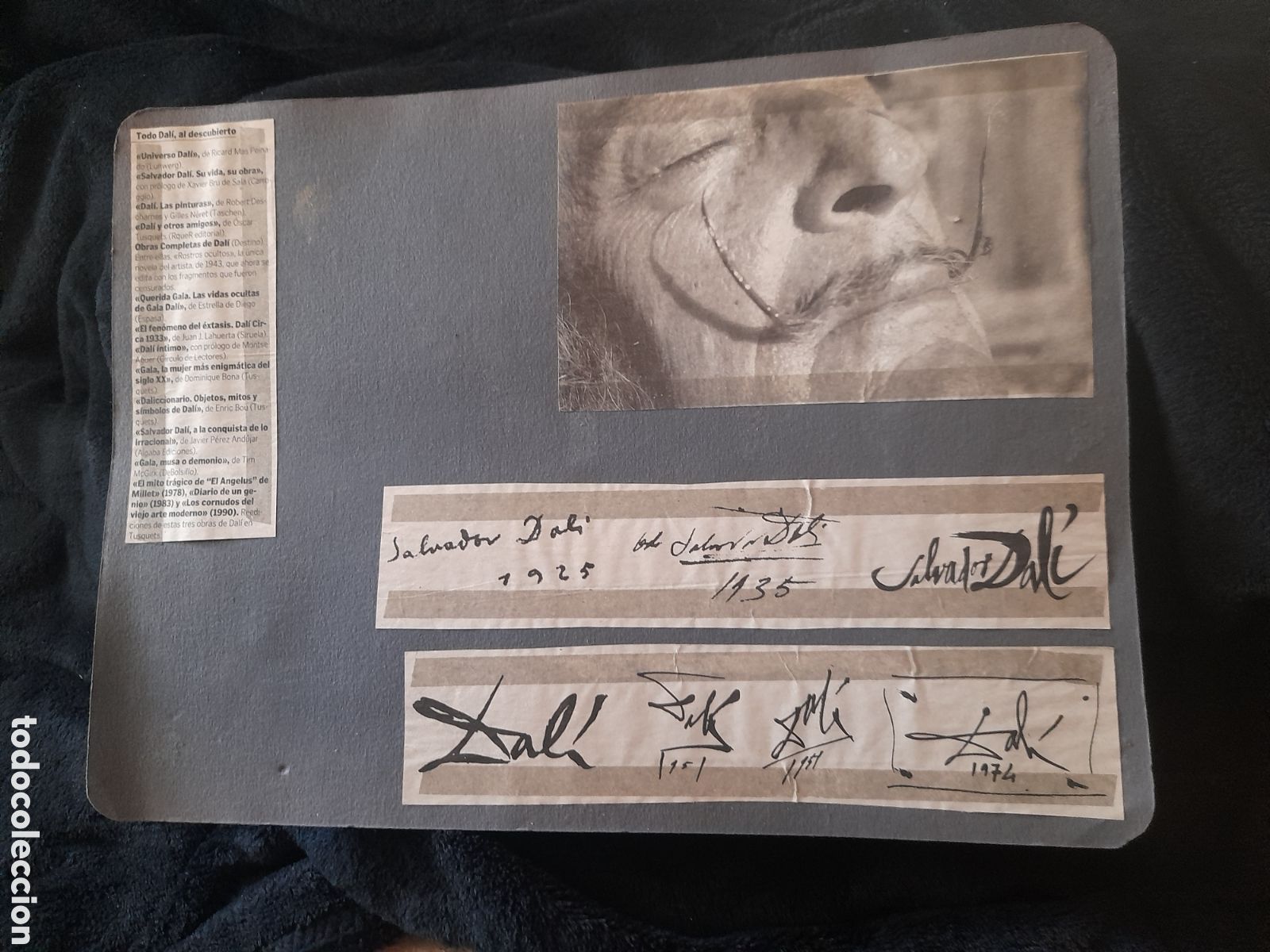 Coleccionismo: Documento peri&oacute;distico con las firmas de Dali - Foto 1