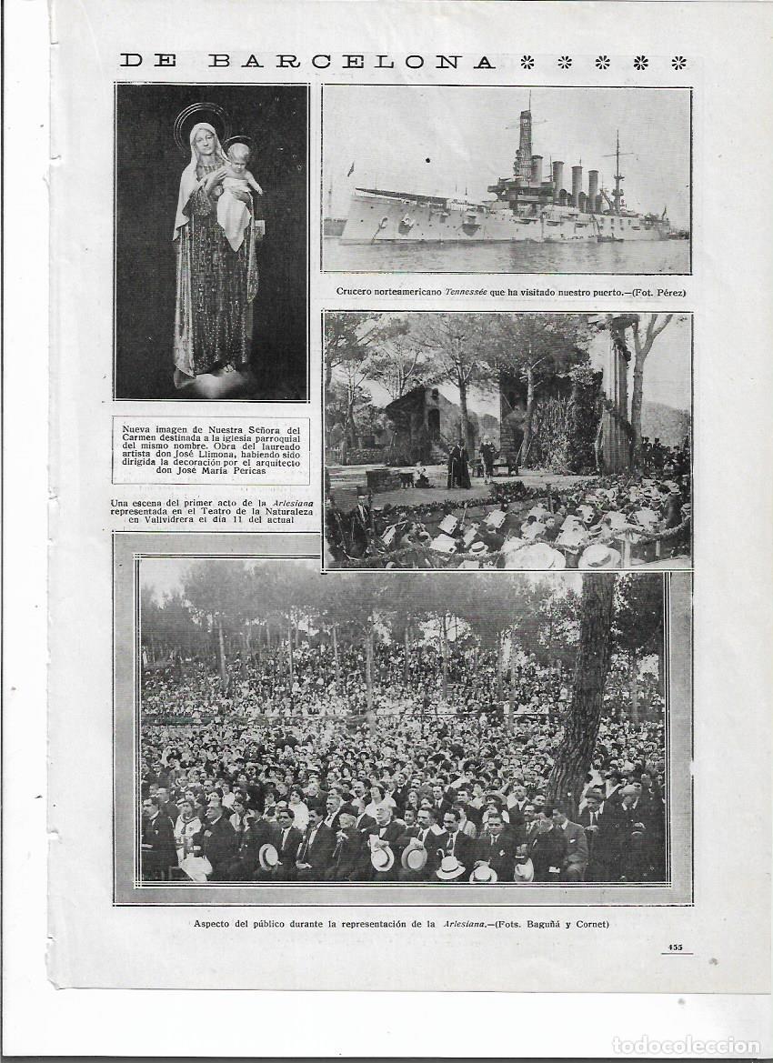 Coleccionismo: A&Ntilde;O 1915 RECORTE PRENSA BARCELONA ESCULTURA IMAGEN VIRGEN DEL CARMEN DEL ESCULTOR LLIMONA