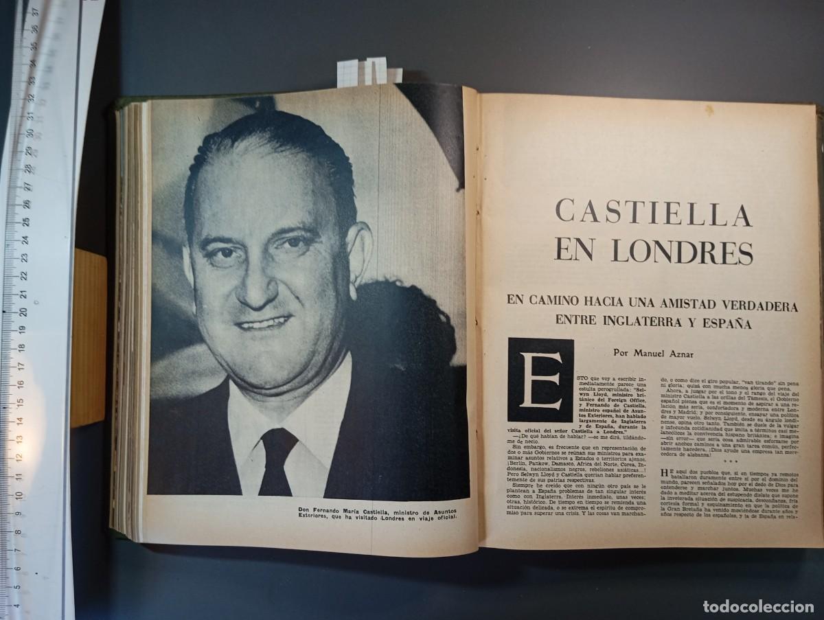 Coleccionismo: ⚜️ 1960. Documento Fernando Mar&iacute;a Castiella, Asuntos Exteriores, Londres. 2 hojas. Recorte prensa
