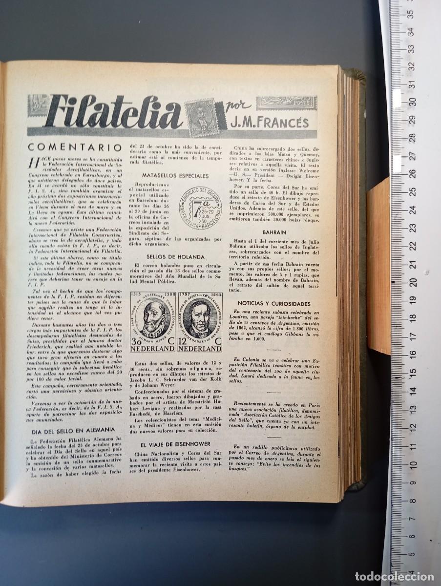 Coleccionismo: ⚜️ 1960. Filatelia sellos sindicato Seguro, Alemania, Holanda, Bahrein. 1 hoja. Recorte prensa