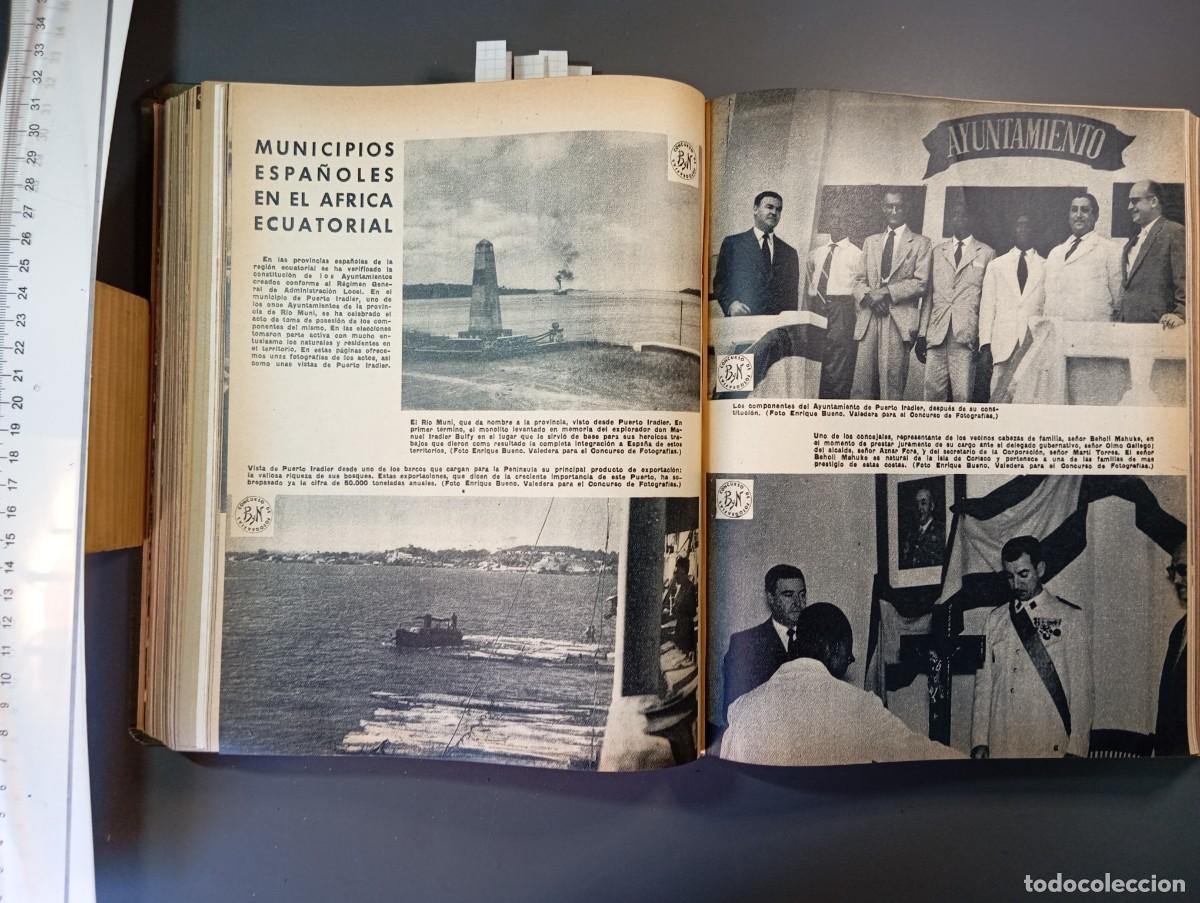 Coleccionismo: ⚜️ 1960. Documento MUNICIPIOS ESPA&Ntilde;OLES EN EL &Aacute;FRICA ECUATORIAL. 2 hojas. Recorte prensa
