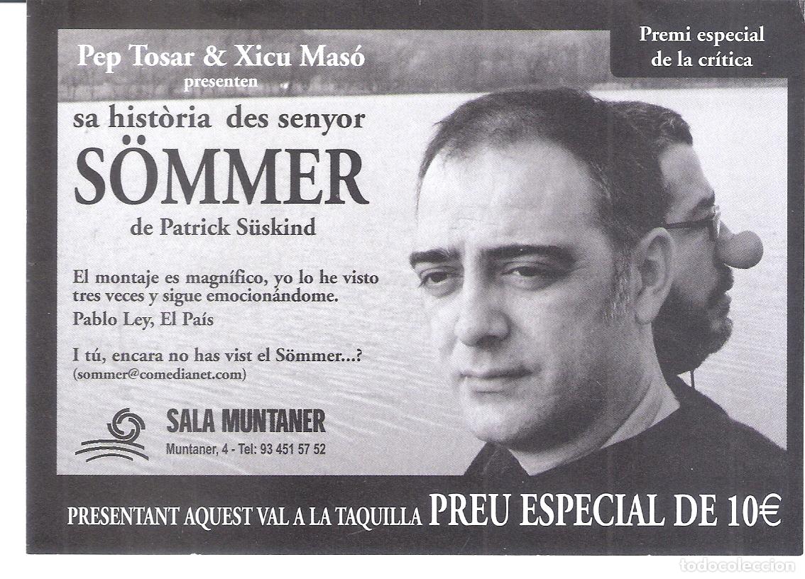 Collectionnisme: Sa hist&ograve;ria des senyor S&ouml;mer. Patrick S&uuml;skind. Sala Muntaner. Octavilla. 14x10 cm.