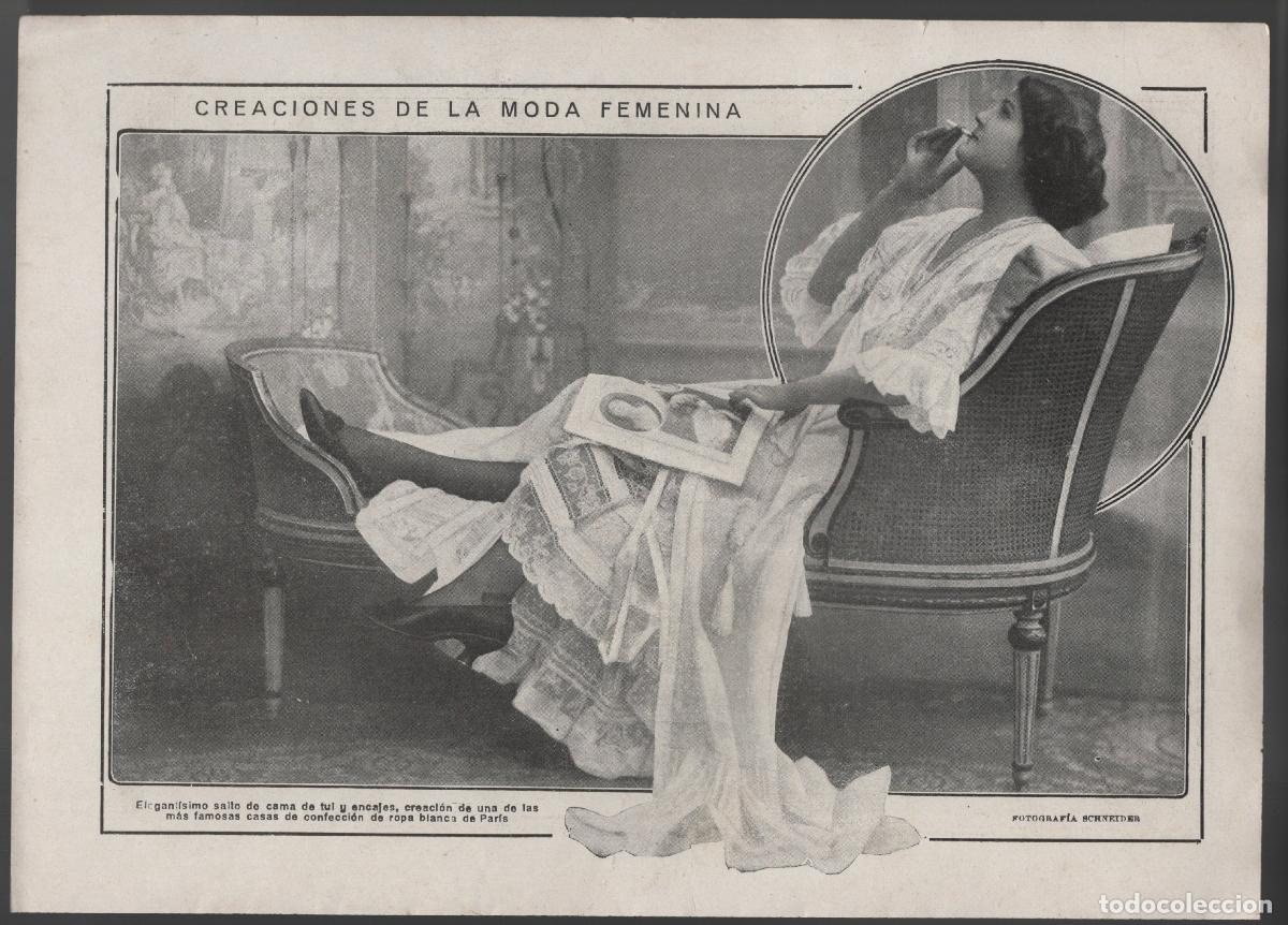 Collecting paper: CREACIONES DE LA MODA FEMENINA - HOJA DE REVISTA 1912