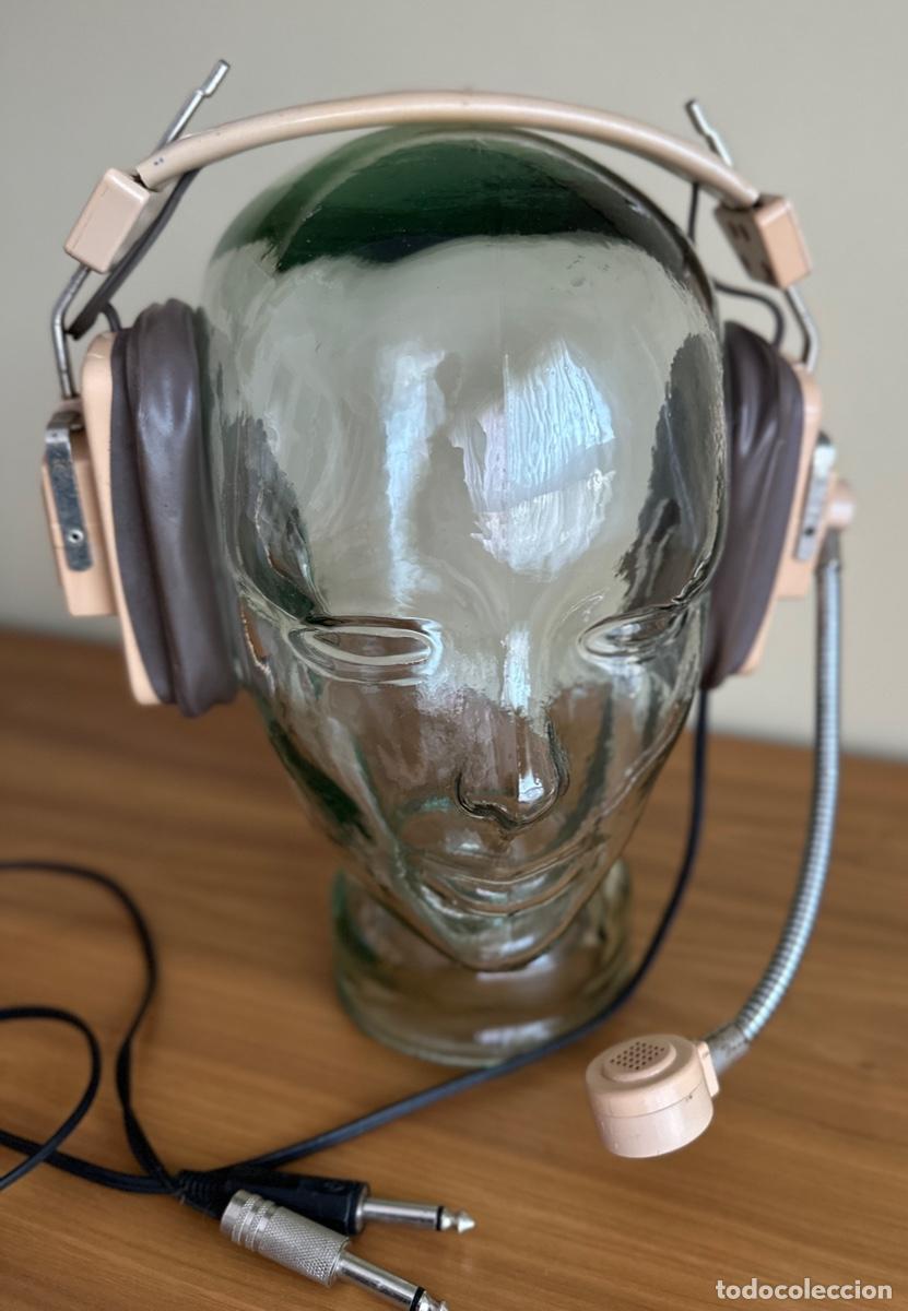 Coleccionismo: AURICULARES CON MICROFONO DE AVIACION, VINTAGE. - Foto 3