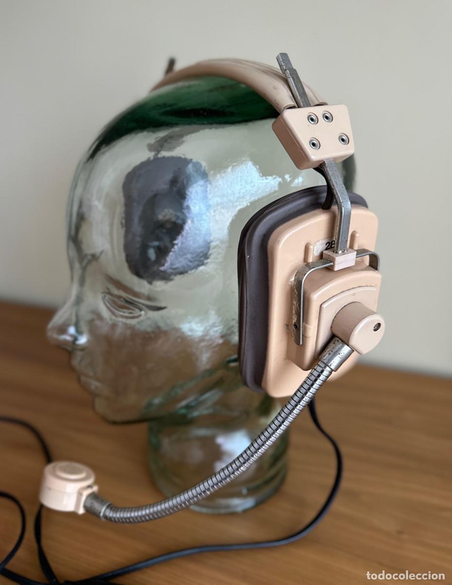 Coleccionismo: AURICULARES CON MICROFONO DE AVIACION, VINTAGE. - Foto 1
