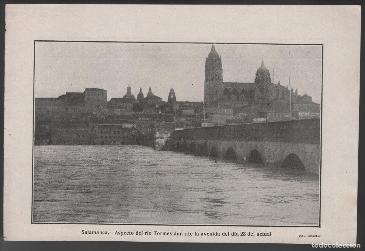 Collecting paper: SALAMANCA. ASPECTO DEL RIO TORMES DURANTE LA AVENIDA - RECORTE REVISTA DICIEMBRE 1909